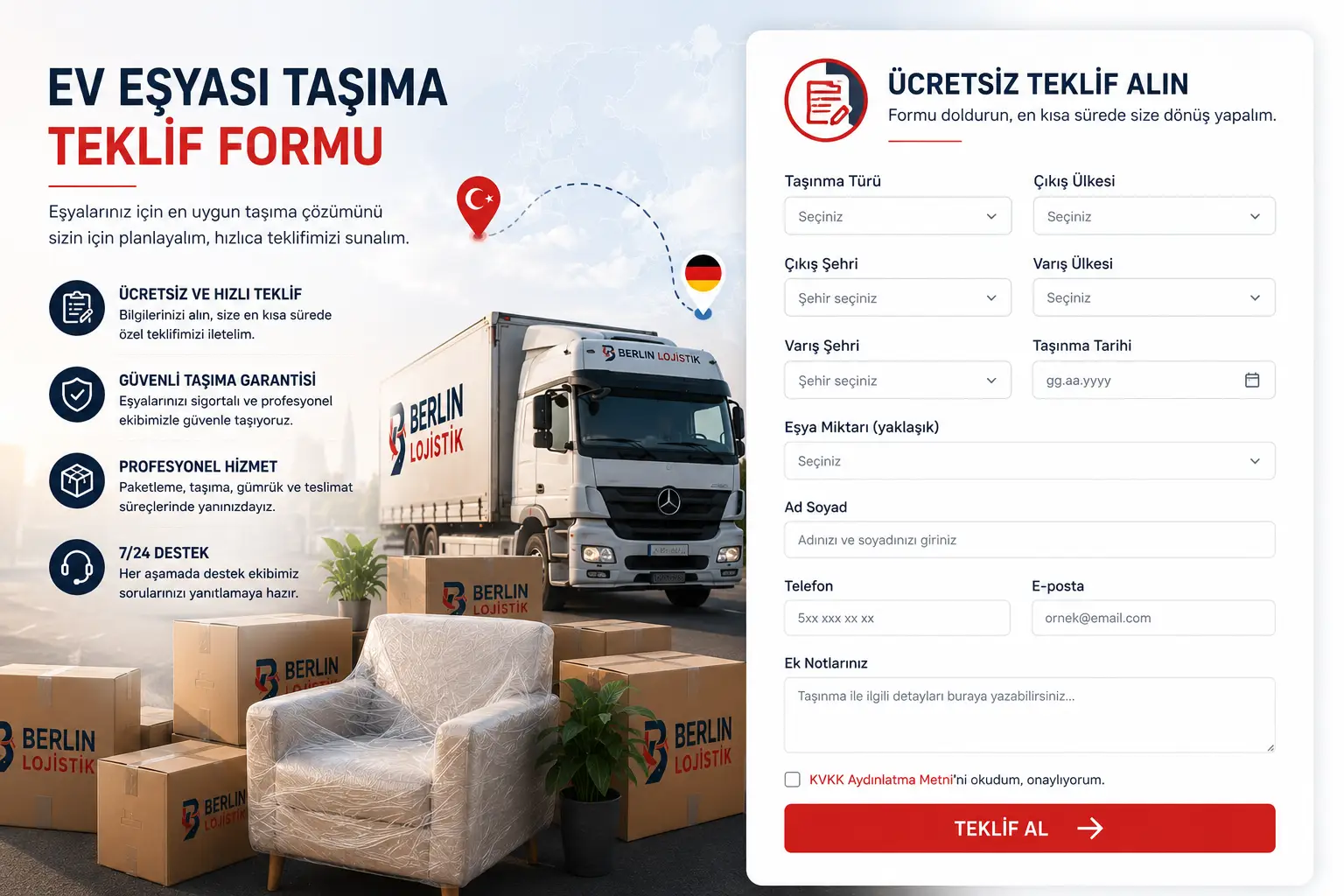Berlin Lojistik hızlı destek
